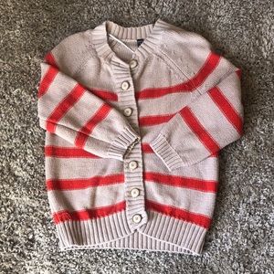 Button Down Cotton Short Sleeve Sweater L